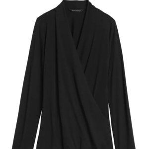 Banana Republic Threadsoft Wrap Top w/ Deep V-Neck